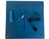 1 x 1 foot ESD Mat 2mm/0.079" thick, Light Blue, 2 buttons, wrist strap, ground cord