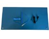 1 x 2 foot ESD Mat 2mm/0.079" thick, Light Blue, 2 buttons, wrist strap, ground cord