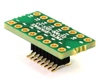 DIP-16 (0.3" width, 0.1" pitch) to SOIC-16 Narrow (1.27mm pitch, 150/200 mil body) Adapter