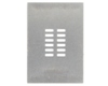 Dual Row 2mm Pitch 12-Pin Connector Stencil