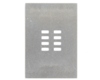 Dual Row 2.54mm Pitch 8-Pin Connector Stencil