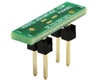 SC70-3/SOT-323 to DIP-4 SMT Adapter (0.65 mm pitch)