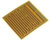 Electrode Flexible PCB, with 15x15mm Square Pad Area, Wide Trace/Space, Across (Compact) Surface Mount Pad Direction, ENIG