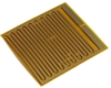 Electrode Flexible PCB, with 20x20mm Square Pad Area, Wide Trace/Space, Across (Compact) Surface Mount Pad Direction, ENIG
