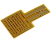 Electrode Flexible PCB, with 10x10mm Square Pad Area, Wide Trace/Space, Long Surface Mount Pad Direction, ENIG