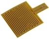 Electrode Flexible PCB, with 20x20mm Square Pad Area, Wide Trace/Space, Long Surface Mount Pad Direction, ENIG