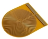 Electrode Flexible PCB, with 20x20mm Round Pad Area, Tight Trace/Space, Across (Compact) Surface Mount Pad Direction, ENIG