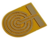 Electrode Flexible PCB, with 10x10mm Round Pad Area, Wide Trace/Space, Across (Compact) Surface Mount Pad Direction, ENIG