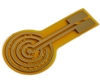 Electrode Flexible PCB, with 10x10mm Round Pad Area, Wide Trace/Space, Long Surface Mount Pad Direction, ENIG