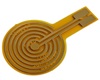 Electrode Flexible PCB, with 15x15mm Round Pad Area, Wide Trace/Space, Long Surface Mount Pad Direction, ENIG
