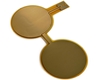 Electrode Flexible PCB, with 20x20mm Round Pad Area, Parallel Plates, Long Surface Mount Pad Direction, ENIG